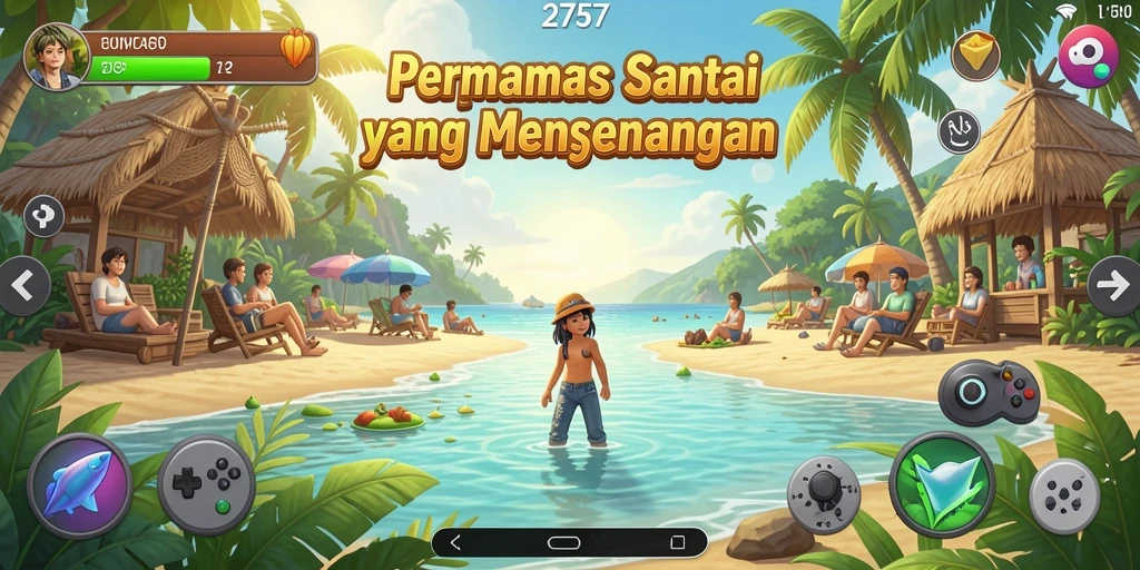Screenshot gameplay 2757 yang menampilkan suasana santai dan menyenangkan.