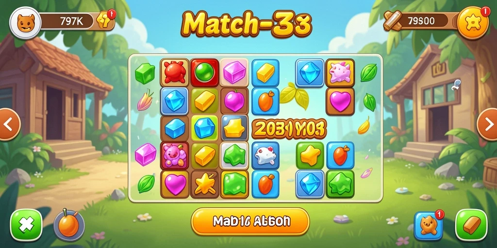 Screenshot utama 797K menampilkan gameplay seru dan penuh warna.