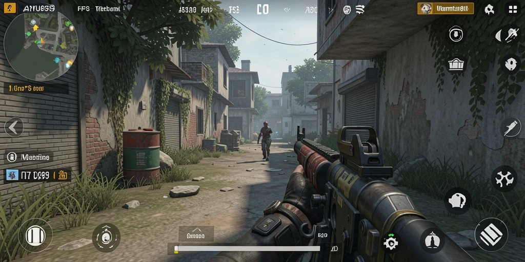 Tampilan gameplay AYU89 dengan aksi tembak-menembak yang intens.