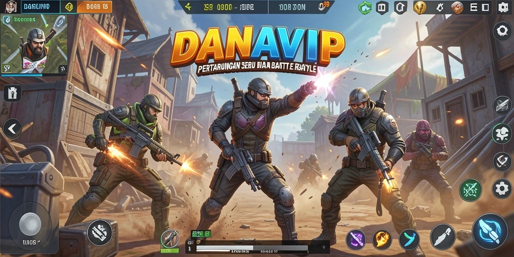 Tampilan menarik dari gameplay Battle Royale DANAVIP dengan aksi mendebarkan.