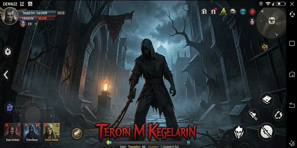 Tampilan gameplay DEWA22 yang penuh misteri dan ketegangan.