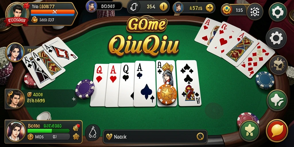 Tampilan gameplay QiuQiu yang asyik dan interaktif.