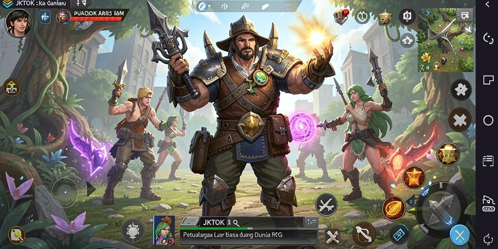 Tampilan gameplay JKTOK yang memukau dengan aksi RPG seru.