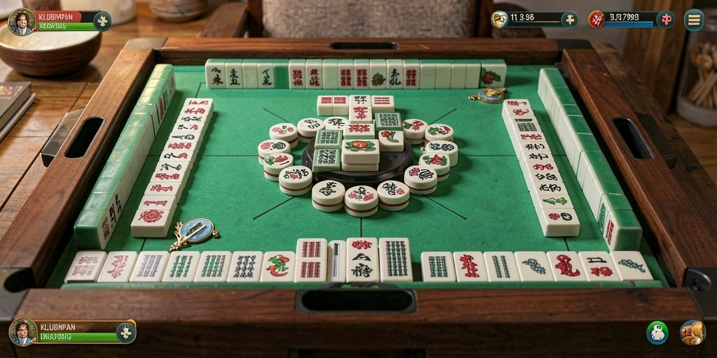 Tampilan dinamis gameplay Mahjong di KLUBIMPIAN.