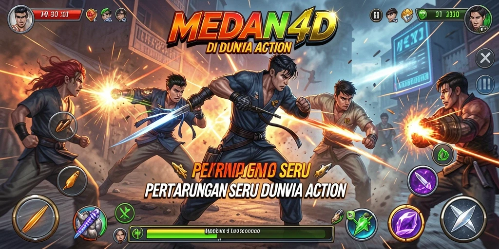 Tampilan seru dari gameplay <strong>MEDAN4D</strong> dengan aksi yang mendebarkan.