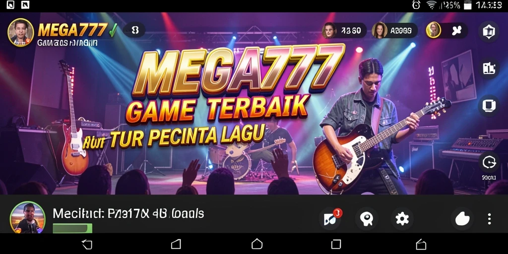 Tangkapan layar utama <strong>MEGA777</strong> menunjukkan gameplay menyanyi yang menarik dan interaktif.