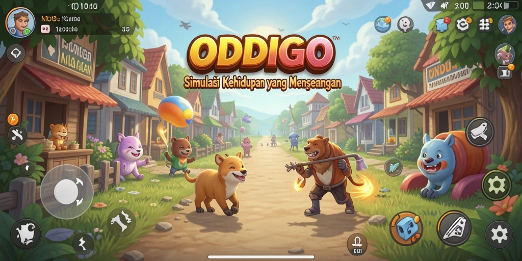 Screenshot gameplay ODDIGO yang menampilkan aktivitas simulasi yang menarik.
