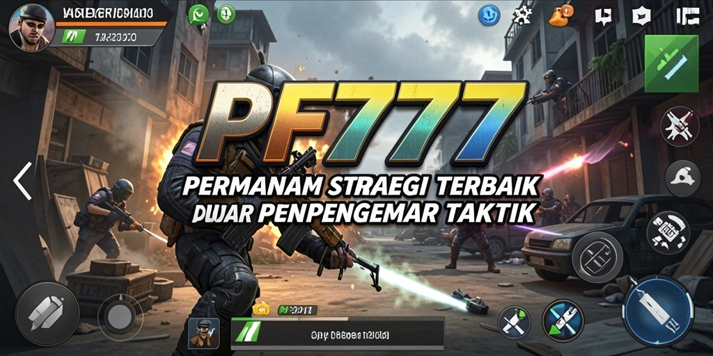 Tangkapan layar gameplay PF777 menampilkan pertempuran strategis yang intens.
