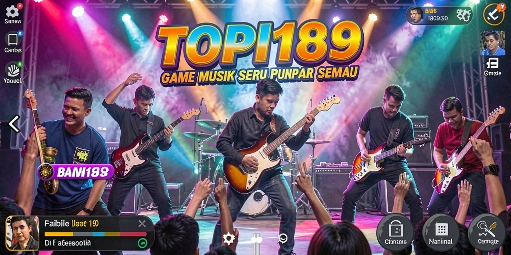 Screenshot gameplay TOPI189 menampilkan keseruan bermain musik.
